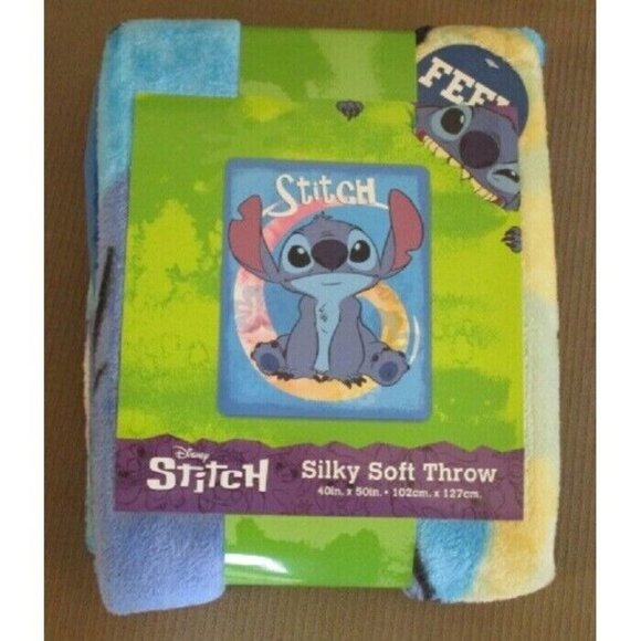 New Lilo & And Stitch Plush Fleece Throw Gift Blanket Disney Cartoon Movie SOFT - Picture 2 of 2